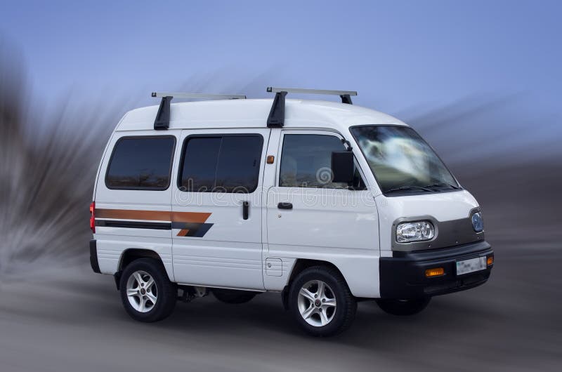 Chevrolet Damas Commercial Minibus. Stock Photo - Image of movement ...
