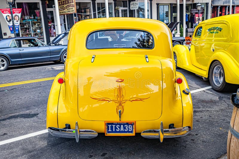 Virginia City, NV - July 30, 2021: 1939 Chevrolet Master Deluxe Town Sedan at a local car show