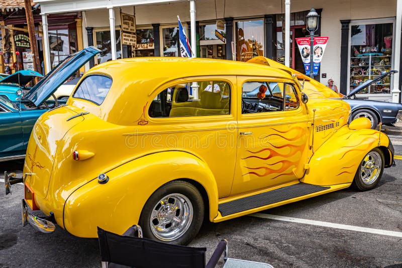 Virginia City, NV - July 30, 2021: 1939 Chevrolet Master Deluxe Town Sedan at a local car show