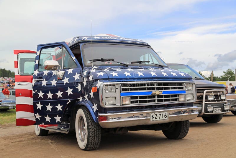 american flag van