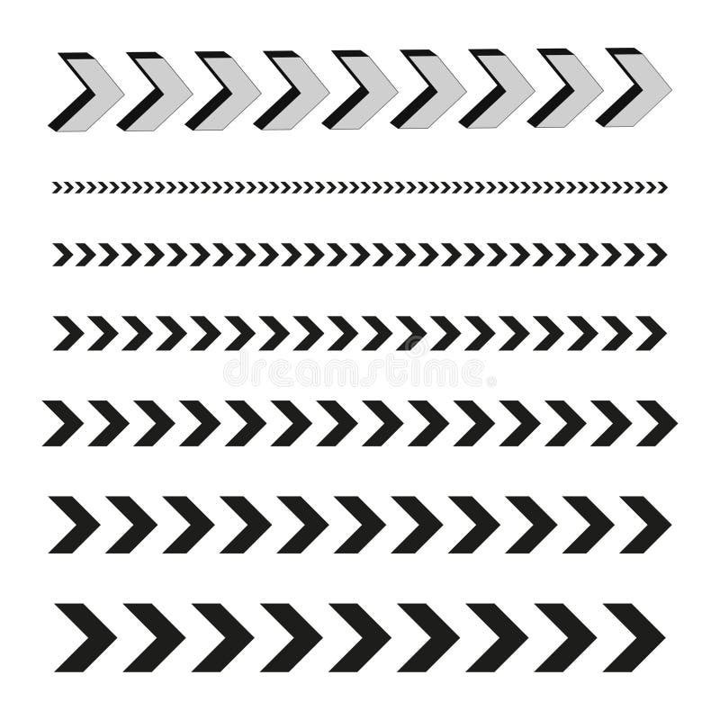 Chevron arrow icons. Bold direction elements. Vector pointer set. Black movement symbols. royalty free illustration