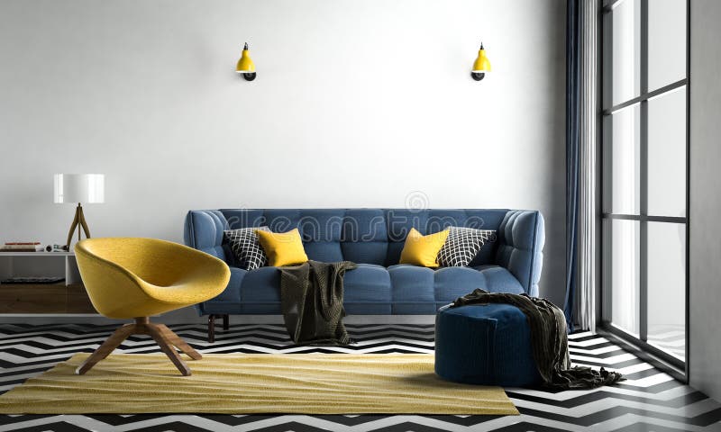 Chevron binnenlandse woonkamer, het zwart-wit van de chevronvloer, met lo royalty-vrije illustratie Chevron binnenlandse woonkamer, het zwart-wit van de chevronvloer, met lo royalty-vrije illustratie