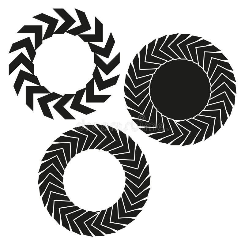 Chevron circle icon. Abstract round pattern. Circular zigzag symbol. Vector design. vector illustration