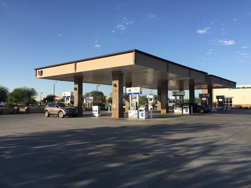 Chevron Gas Station editorial stock image. Image of looking 79209874