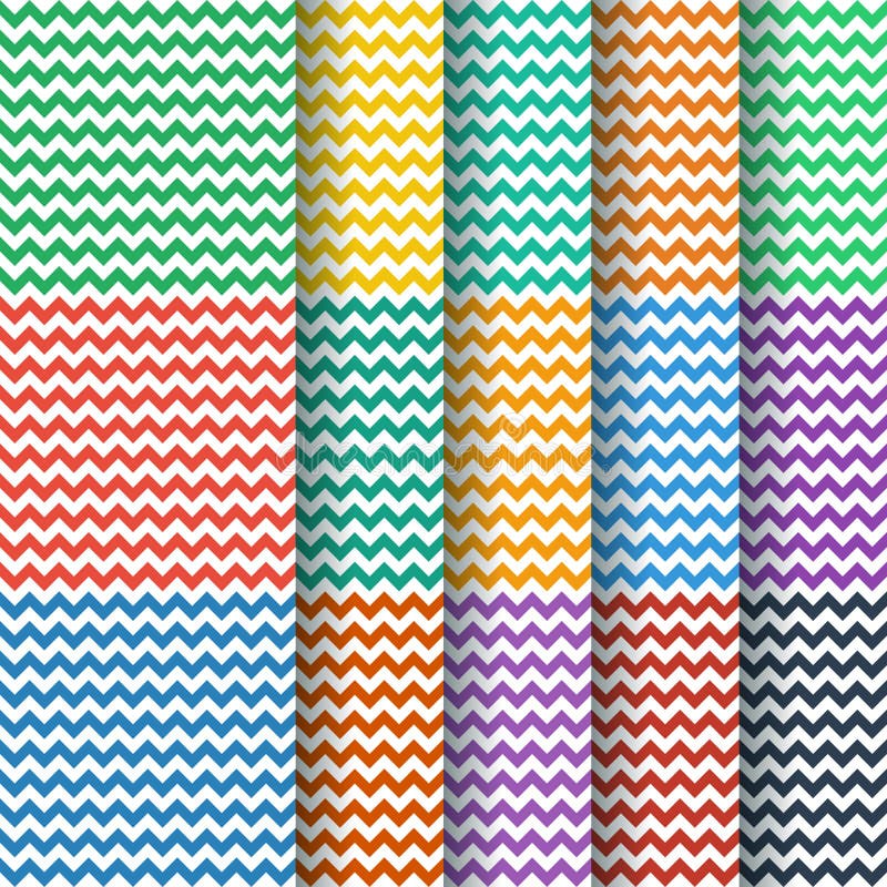 Chevron seamless pattern collection stock illustration