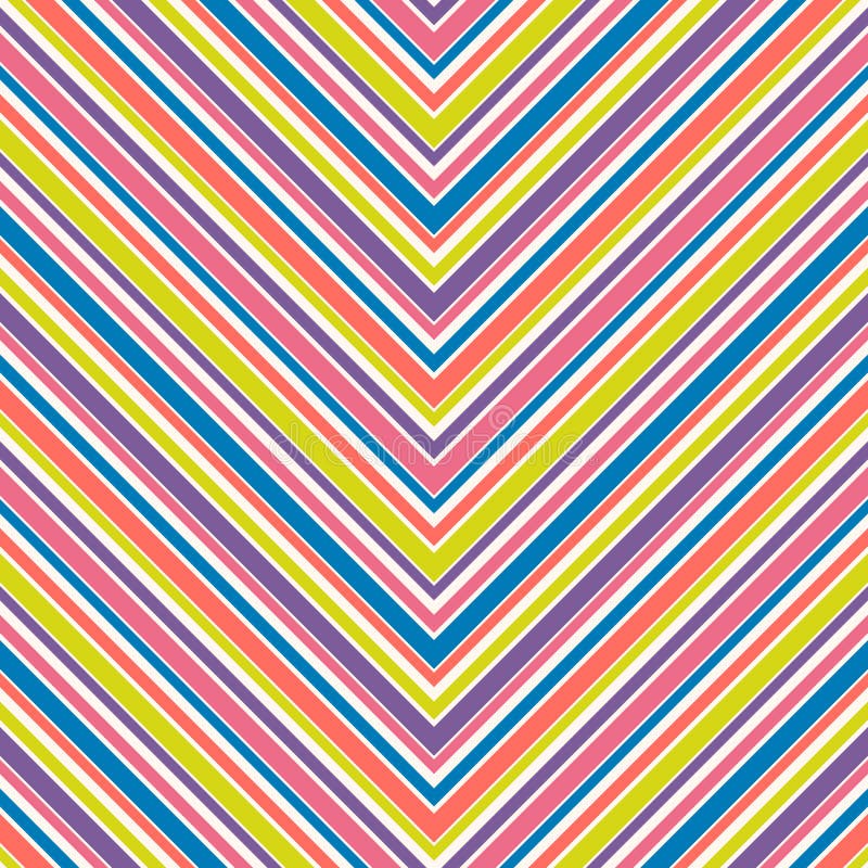 Chevron seamless pattern. Colorful vector texture with thin lines, stripes stock illustration