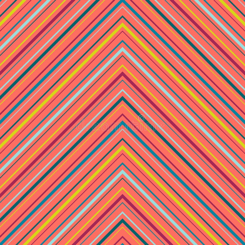 Chevron seamless pattern. Colorful vector texture with thin lines, stripes stock illustration
