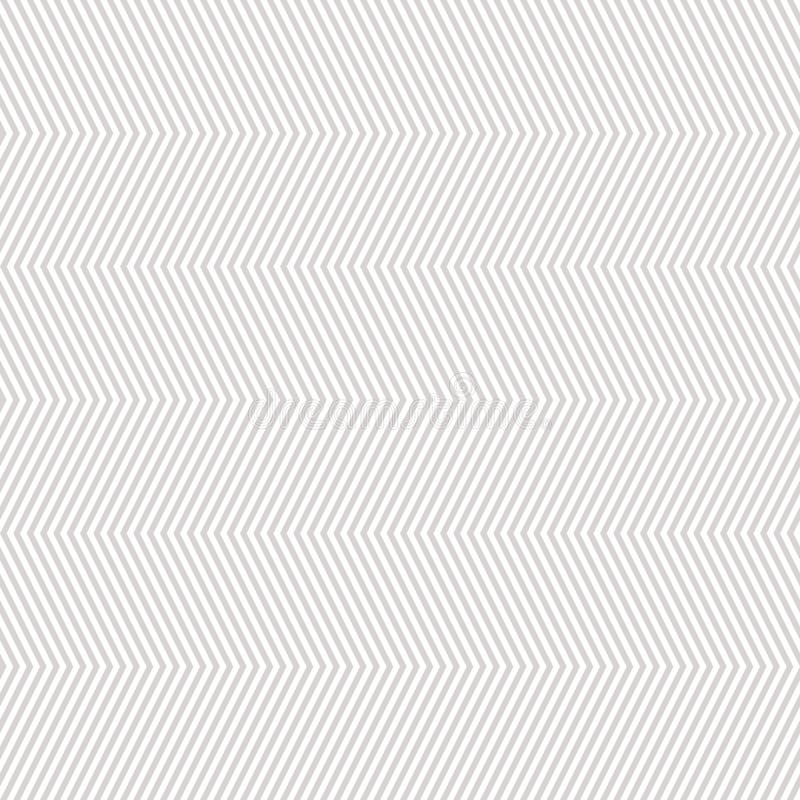 Chevron seamless pattern. Vector texture with thin gray and white zigzag lines stock illustration