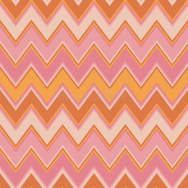 Chevron seamless pattern. Zigzag stripes ornament. Retro style vector background stock illustration