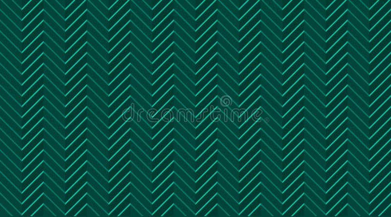 Chevron zig zag emerald dark green seamless pattern with light lines.