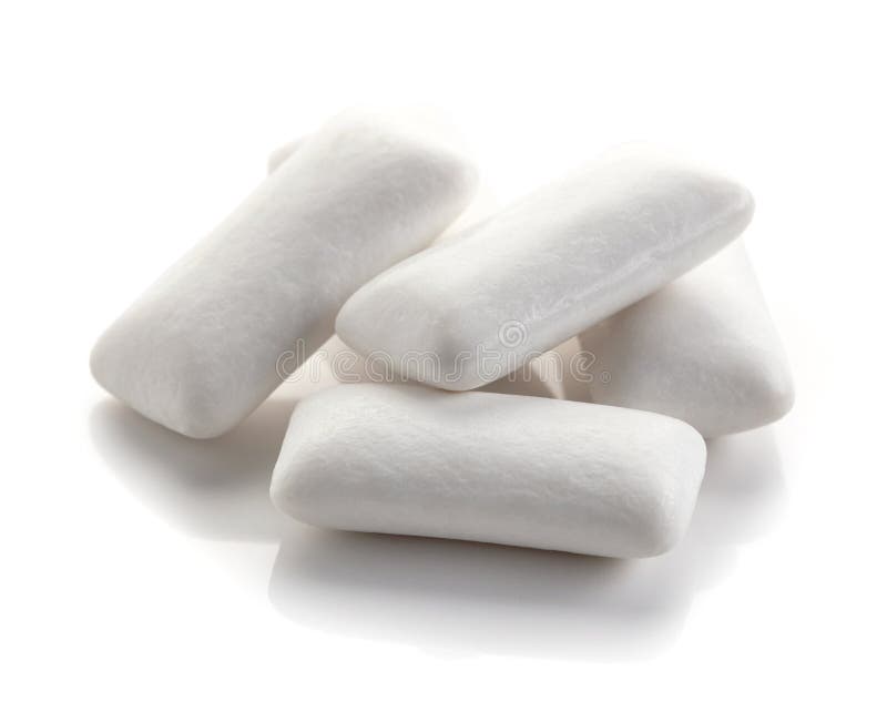 Chewing Gum Pieces Isolated on White Stock Image Image of gummy, oral