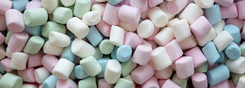 Chewy Rainbow Fruity Mini Marshmallows Stock Photo - Image of group