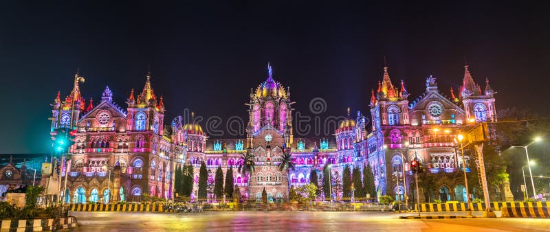 Chhatrapati Shivaji Maharaj Terminus, un site de patrimoine mondial de l'UNESCO dans Mumbai, Inde