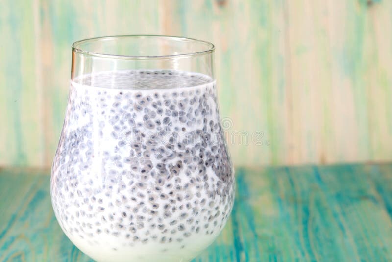 Chia Seed with milk stock image. Image of citrus, chia 61837209
