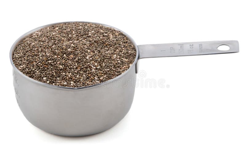 Chia Seeds in a Cup Measure Stock Photo Image of ingredient, salvia
