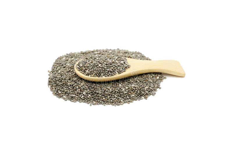 Chia Seeds Isolated on White Background Stock Photo - Image of chia