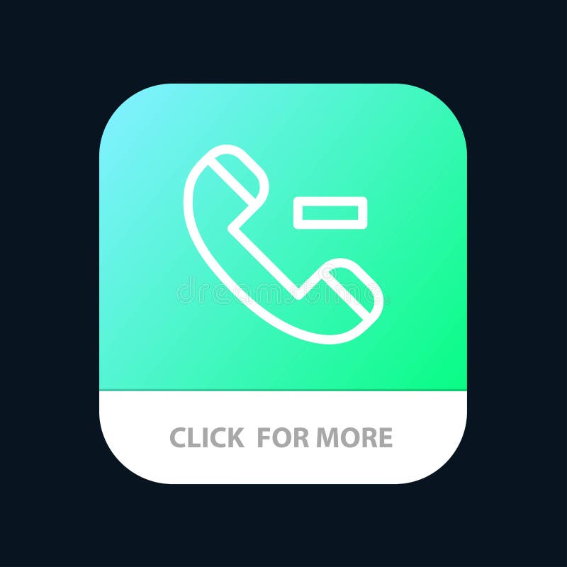 Chiamata, contatto, bottone mobile del App di cancellazione Android e linea versione dell'IOS illustrazione vettoriale