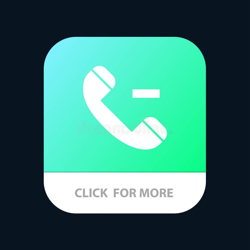 Chiamata, contatto, bottone mobile del App di cancellazione Android e versione di glifo dell'IOS royalty illustrazione gratis