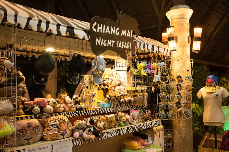 CHIANGMAI, THAILAND, 07 DECEMBER 2016, CHIANG MAI NIGHT SAFARI: zoo with many wildlife animals in natural habitat, One of the main attractions of northern Thailand popular among tourists