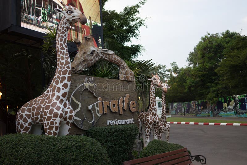 CHIANGMAI, THAILAND, 07 DECEMBER 2016, CHIANG MAI NIGHT SAFARI: zoo with many wildlife animals in natural habitat, One of the main attractions of northern Thailand popular among tourists