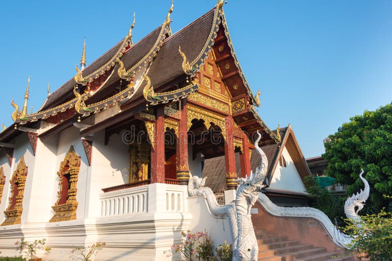 Chiang Mai, Tailandia - 24 de febrero de 2015: Wat Chang Taem un Te famoso foto de archivo libre de regalías Chiang Mai, Tailandia - 24 de febrero de 2015: Wat Chang Taem un Te famoso foto de archivo libre de regalías