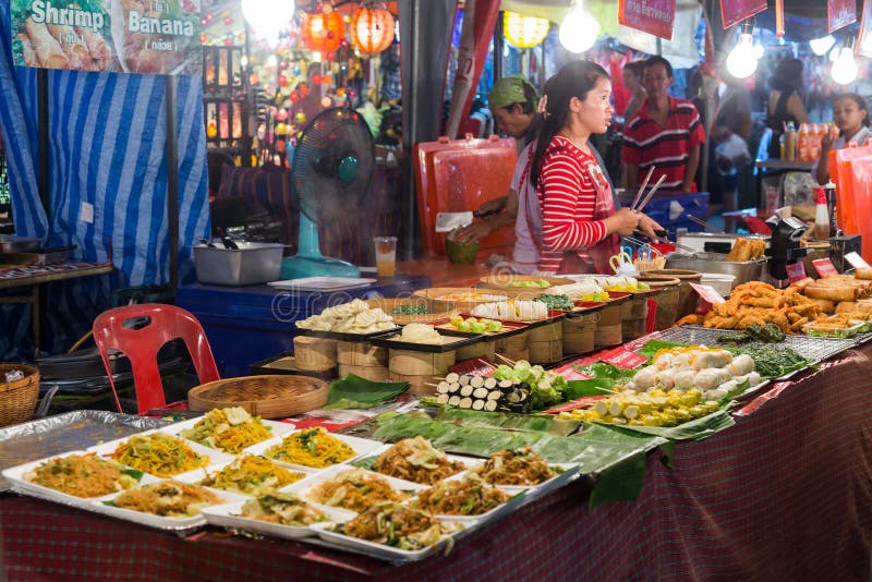 CHIANG MAI, THAILAND - CIRCA AUGUST 2015: Local People Sell Traditional ...