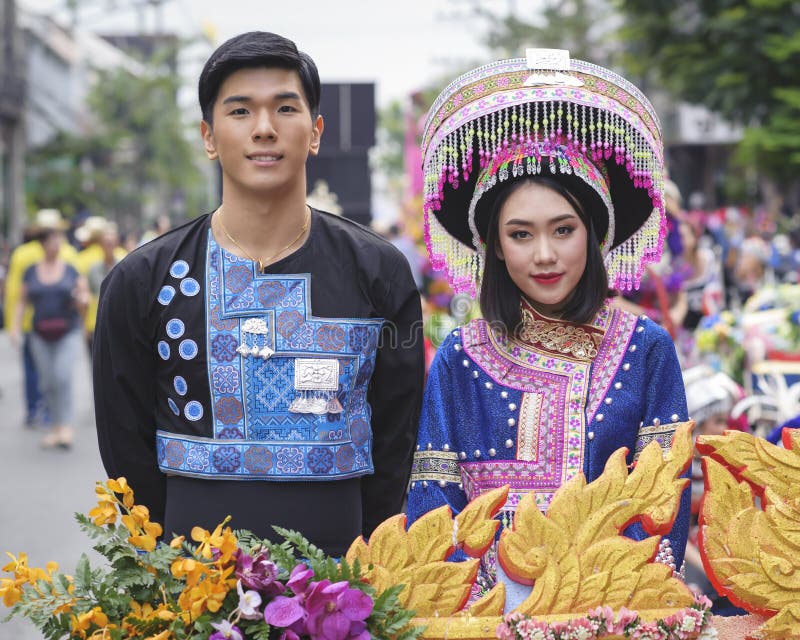 Chiang Mai Thailand February 08 2020 Young Men And Women Dressed 