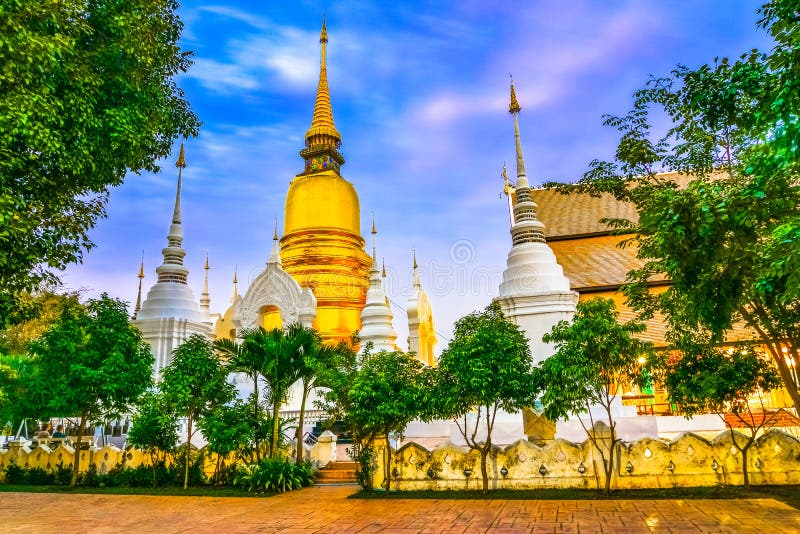 Chiang Mai, Thailand: Wat Suan Dok Chedis,Buddhist temple, Wat i