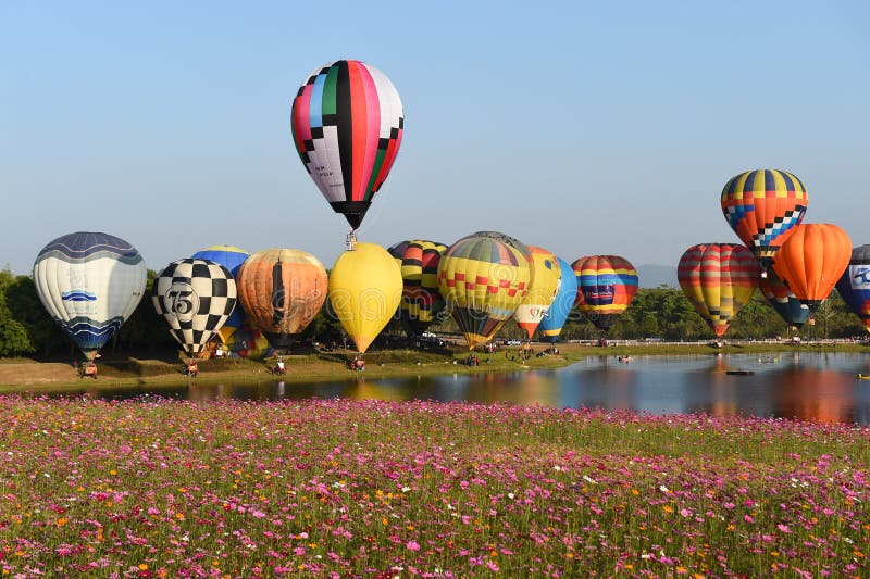 Singha Park International Balloon Fiesta Editorial Stock Image - Image ...
