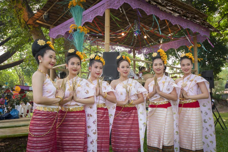 Lanna Culture Show Perform at Songkran Festival in Chiang Mai Editorial ...