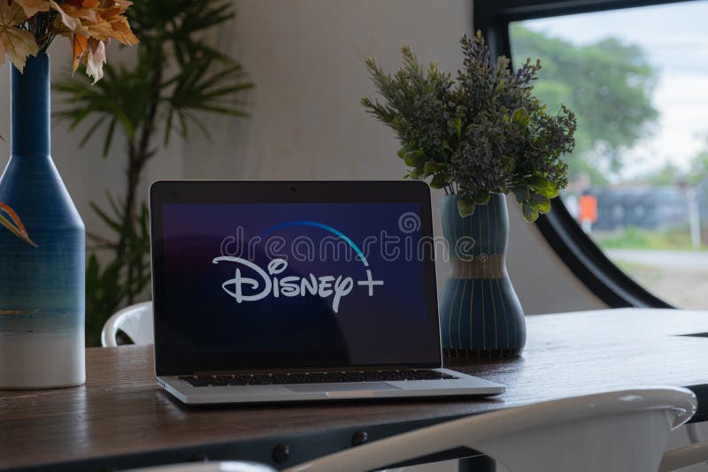CHIANGMAI, THAILAND - JULY 17,2019 : Macbook with Disney plus on screen. Disney+ is an online video streaming subscription service