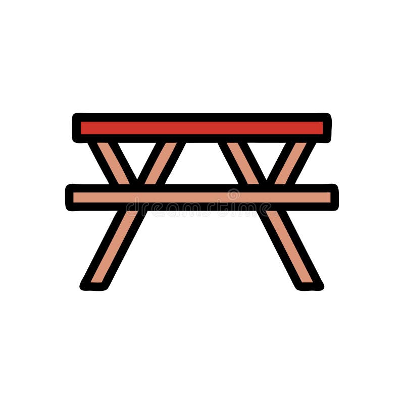 Chic Folding Picnic Table for Outdoor Fun vector illustration