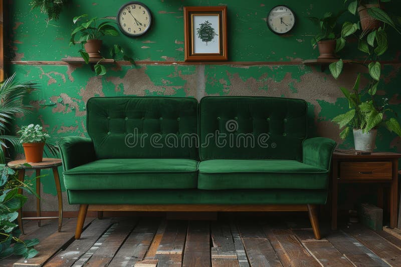 Chic Living Room Design Featuring Cozy Sofa and Elegant Coffee Table