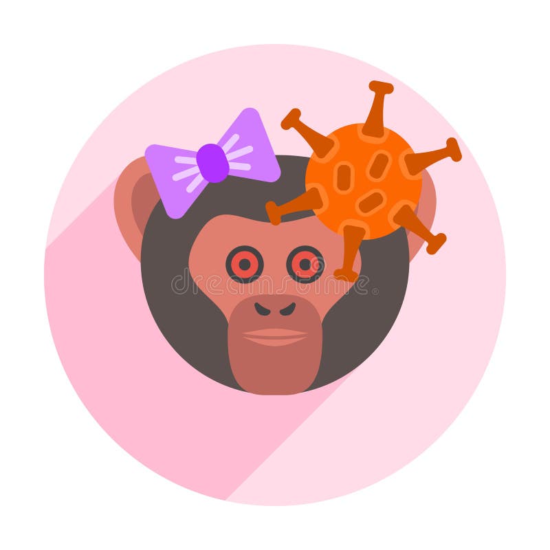 Chica De E Virus En Fondo Rosa. Logo De Monkeypox. Ilustración del Vector - Ilustración de conocimiento, enfermedad: 253991039