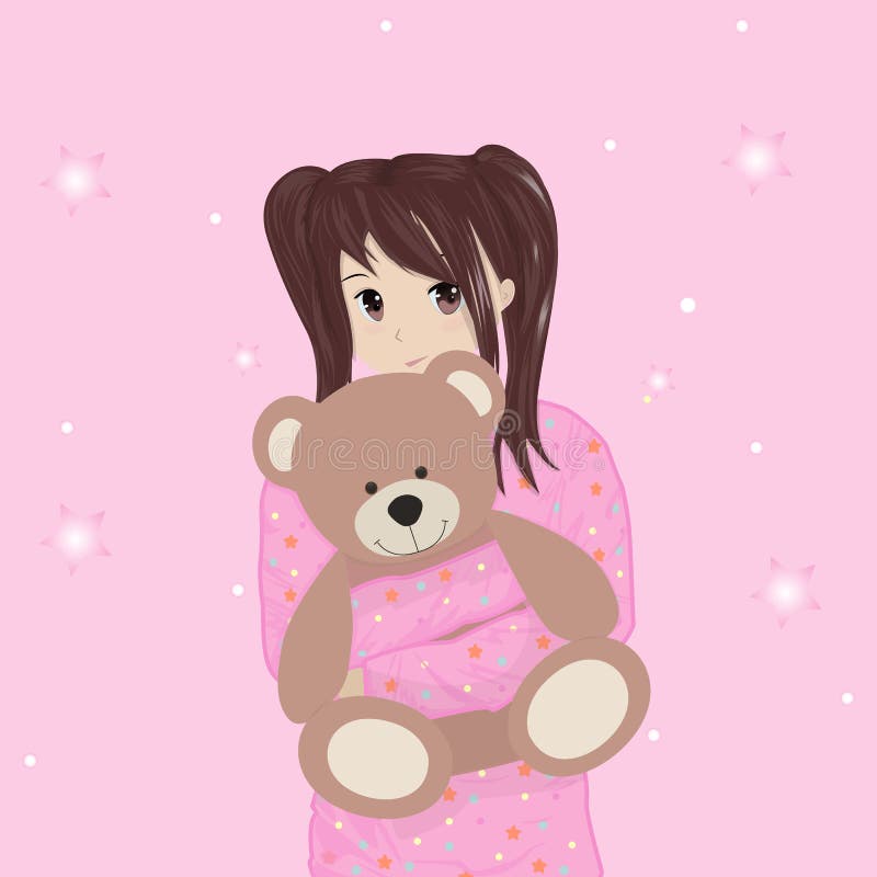 Chica En Pijamas Abraza a Un Oso, Anime, Ilustración Vectorial Ilustración del Vector - Ilustración de divertido, noche: 157733213 Chica En Pijamas Abraza a Un Oso, Anime, Ilustración Vectorial Ilustración del Vector - Ilustración de divertido, noche: 157733213