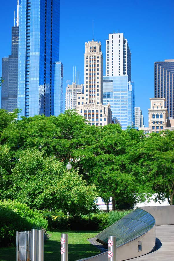 Flowers in Downtown Chicago Editorial Photo Image of light