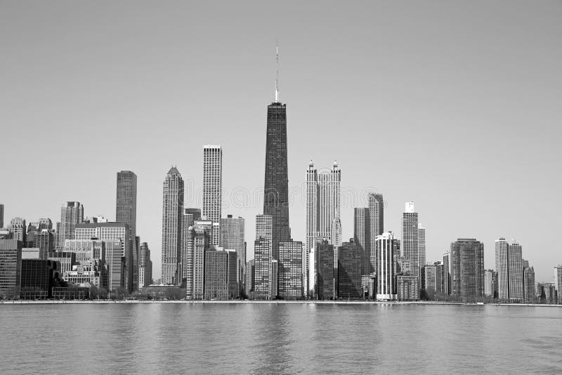 Chicago in bianco e nero fotografie stock Chicago in bianco e nero fotografie stock
