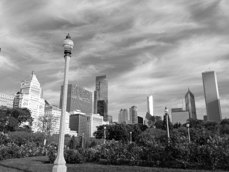 Chicago blanco y negro imagen de archivo editorial. Imagen de horizonte 119122104