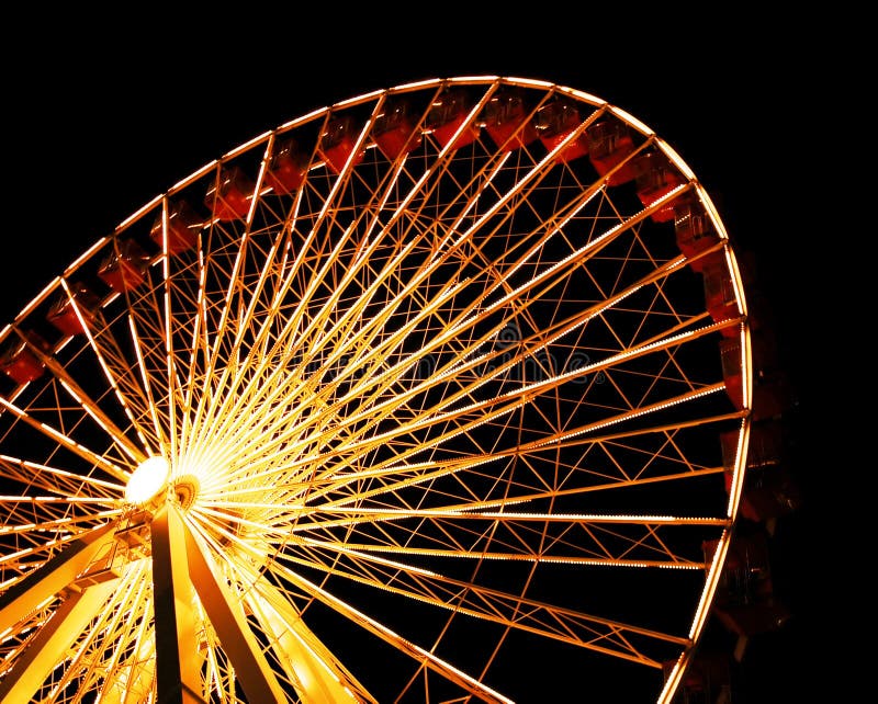 Chicago ferris marynarki mola s koła obraz stock