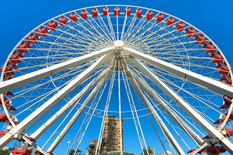 Chicago ferris marynarki wojennej mola koło zdjęcia royalty free