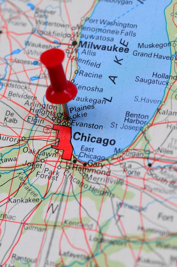 Chicago financial center stock image