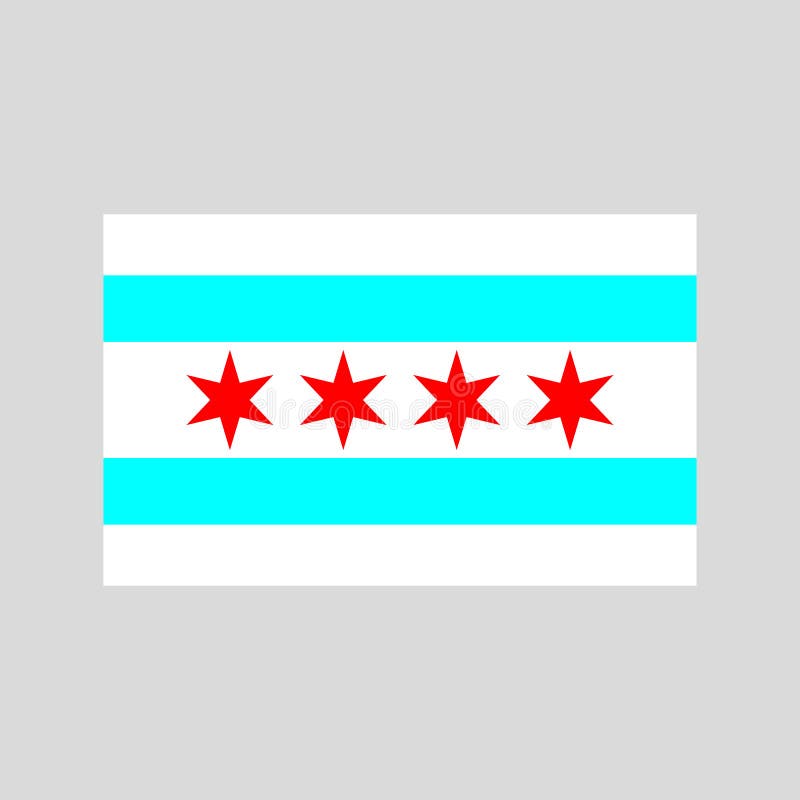 Download Chicago flag stock illustration. Illustration of midwest ...