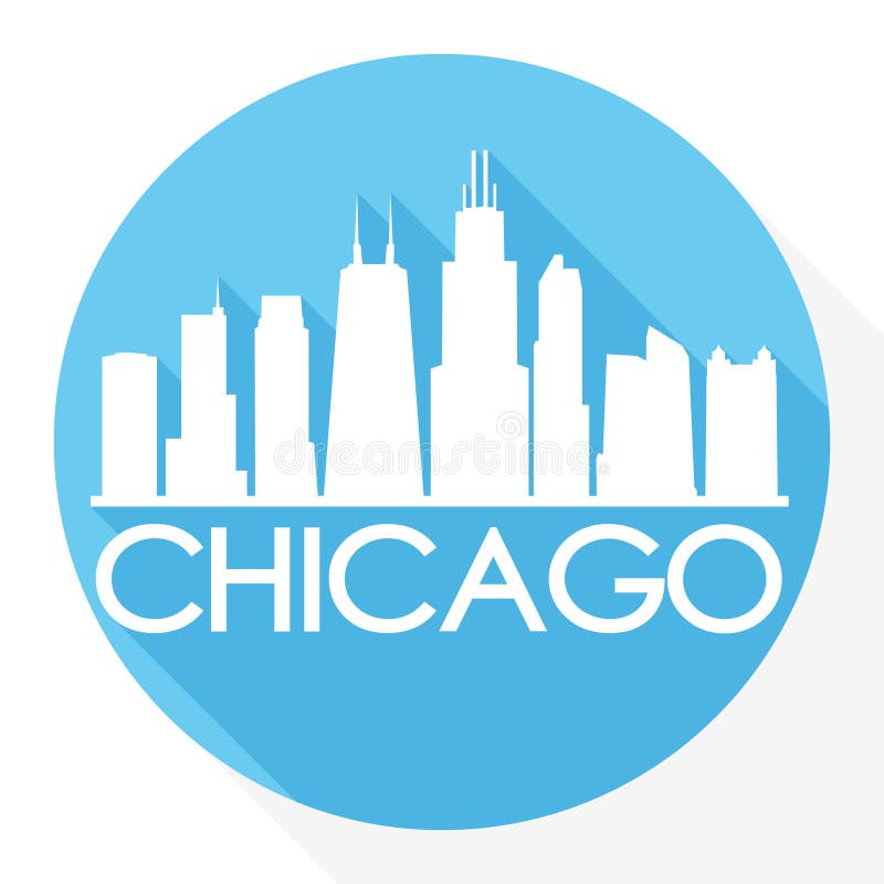 Chicago Illinois United States of America USA Round Icon Vector Art ...