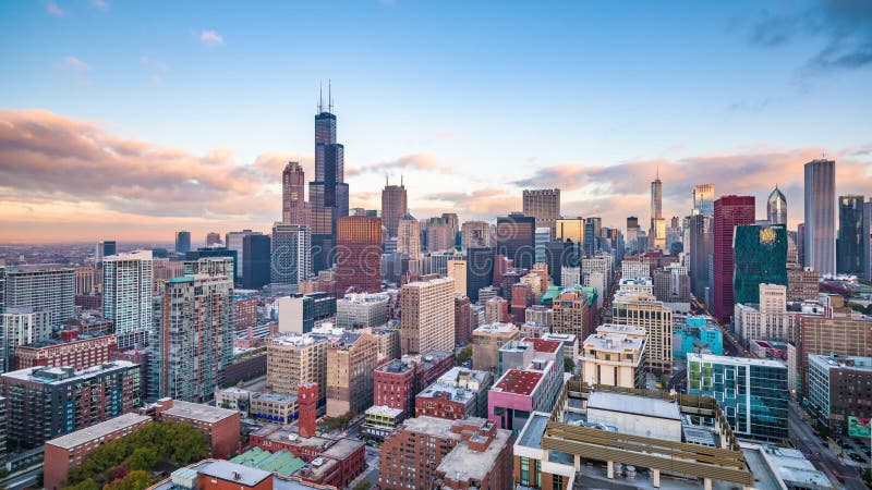 Chicago, Illinois, USA: Zeitraffer für die Skyline