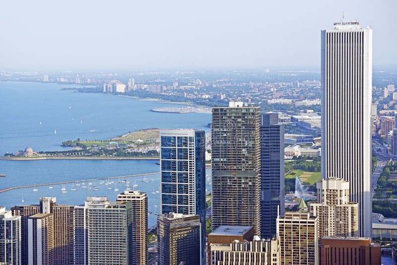 Chicago Lake Front stock image. Image of condos, levels 38023203