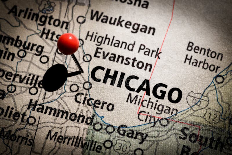 Chicago Map stock images