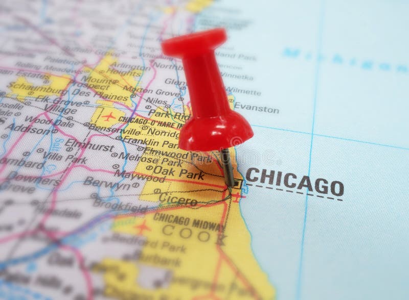 Chicago map stock photography