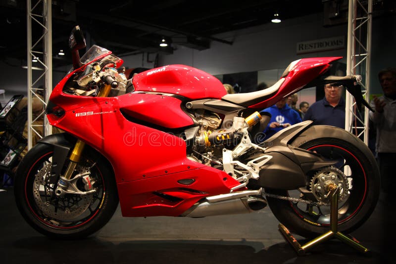 Chicago Motorcycle Show - motion blur royalty free stock images