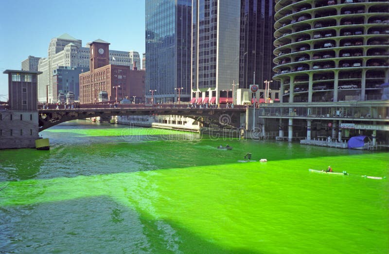 The Chicago River, Chicago, Editorial Stock Photo Image of patricks