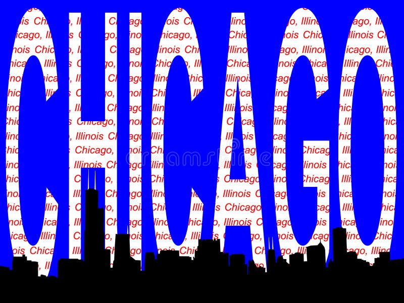 Chicago Skyline illustration royalty free illustration